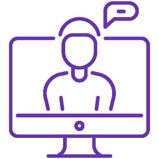 ícono de una persona que se ve en una pantalla de computador